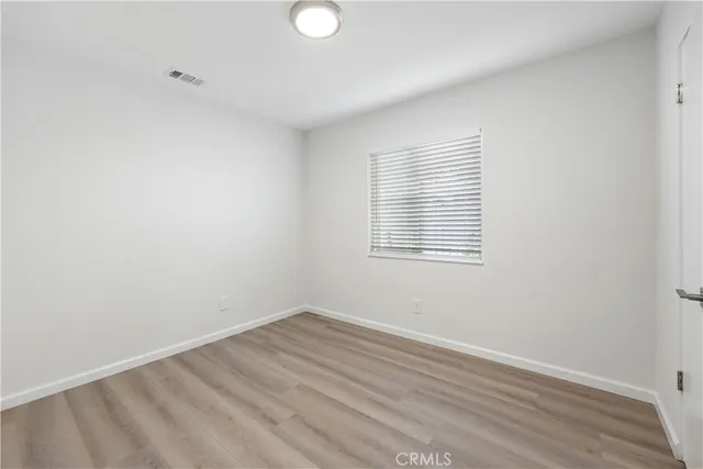 an empty room with closet