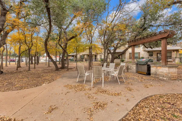 a view of outdoor space with seating