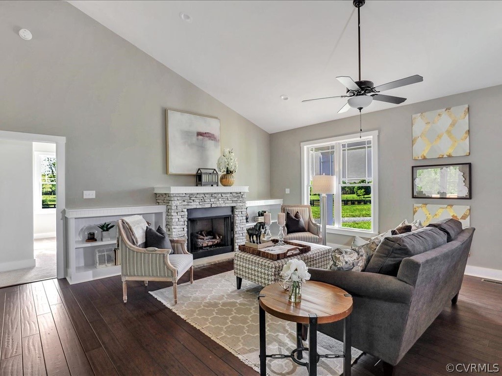 Lot 22 Old Ridge Road Farmville, VA 23901 - Photo 14 of 35 a living room with furniture a fireplace and a table
