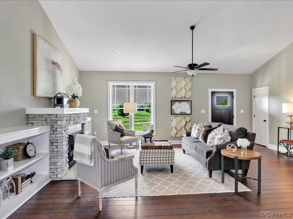 Lot 22 Old Ridge Road Farmville, VA 23901 - Photo 8 of 35 a living room with furniture and a fireplace