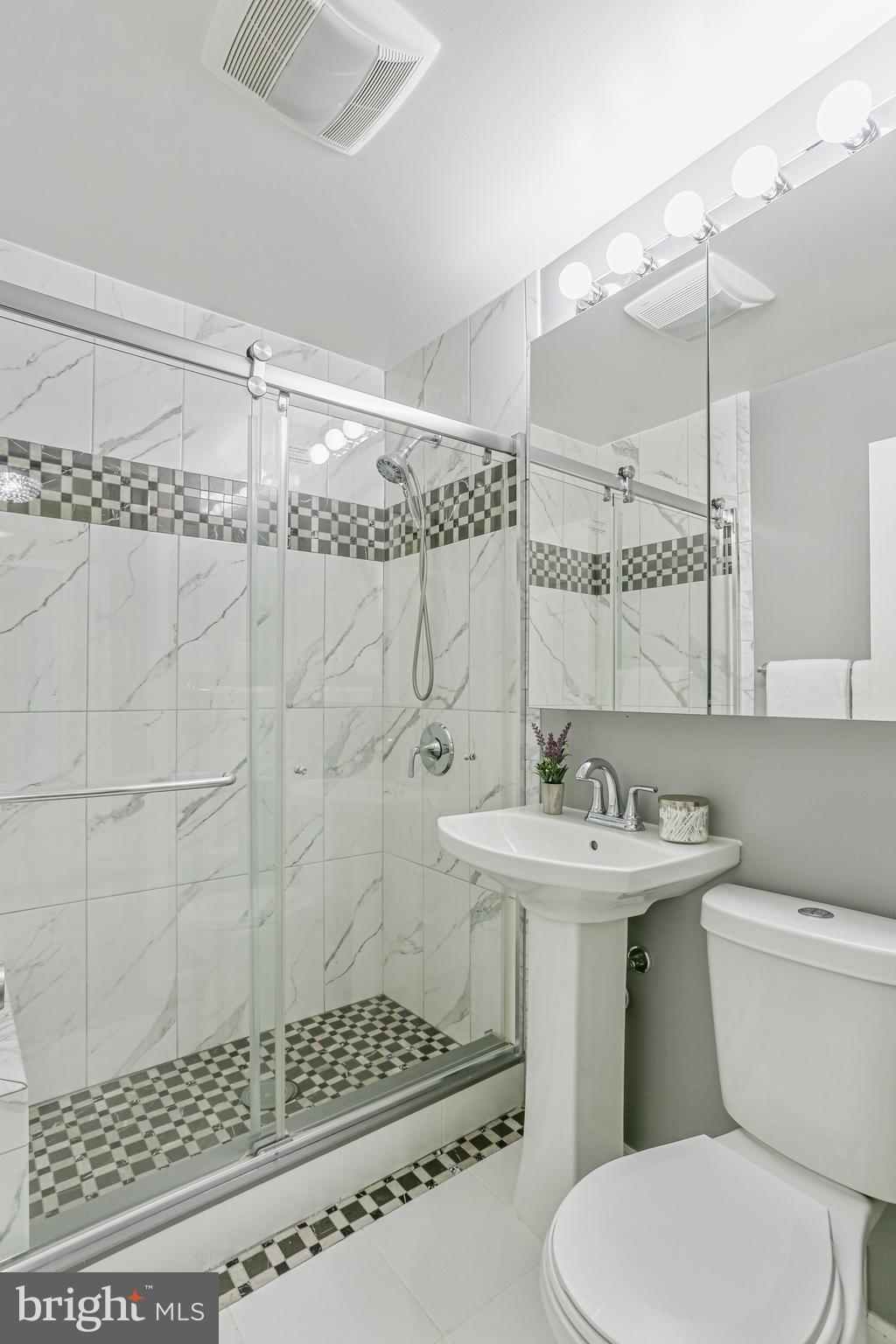 9939 Cottrell Terrace Silver Spring, MD 20903 - Photo 23 of 33 a bathroom with a sink toilet and shower