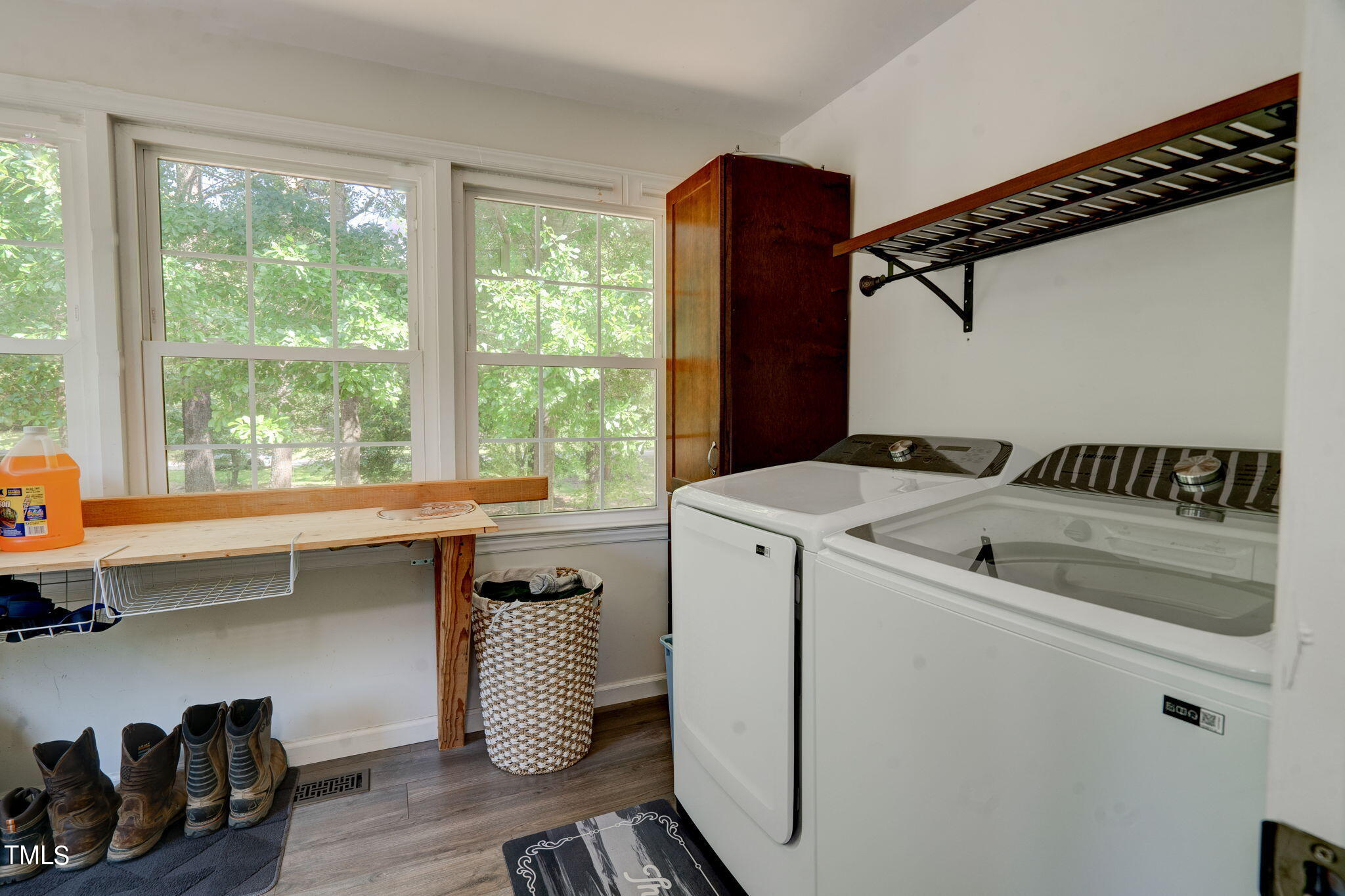 3408 High Gate Road Raleigh, NC 27603 - Photo 26 of 49 a utility room with closet dryer and washer