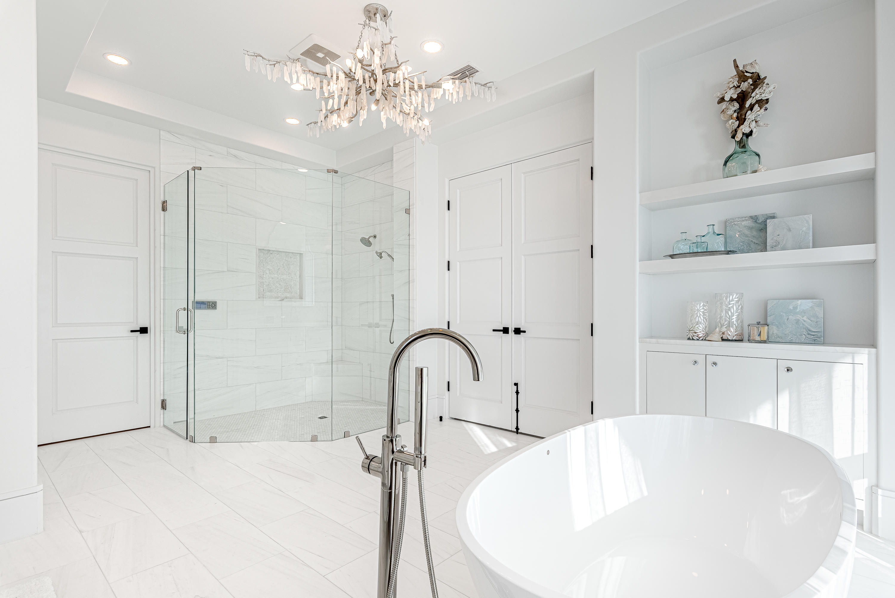 3010 East County Highway 30A Santa Rosa Beach, FL 32459 - Photo 25 of 54 a bathroom with a bathtub shower sink and mirror