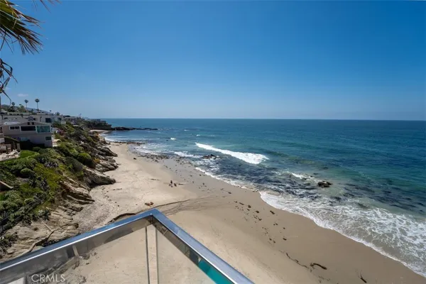 a view of beach and ocean