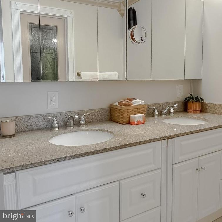 239 Frontier Trail Lusby, MD 20657 - Photo 21 of 73 Granite countertops with vanity and cabinet space