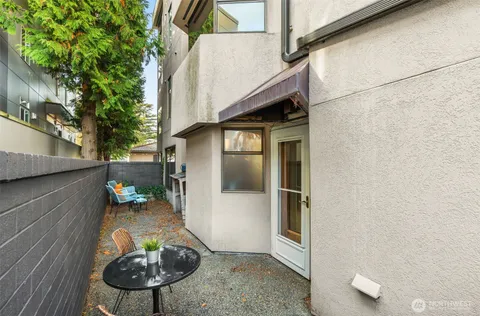 a view of an outdoor space and a fountain
