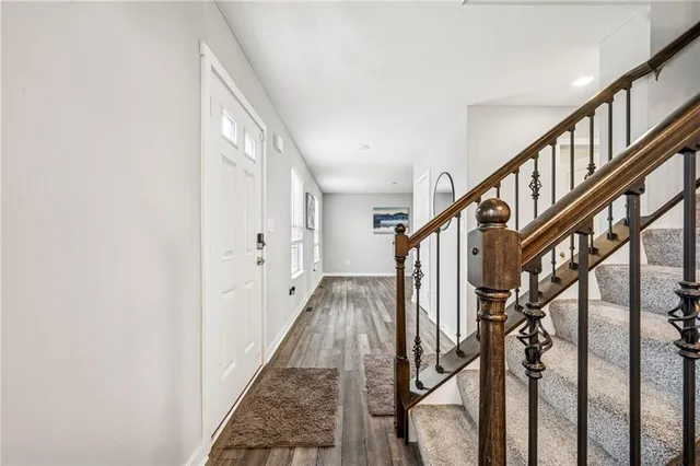a view of livingroom with furniture and wooden floor