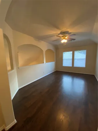 a house view with a garden space