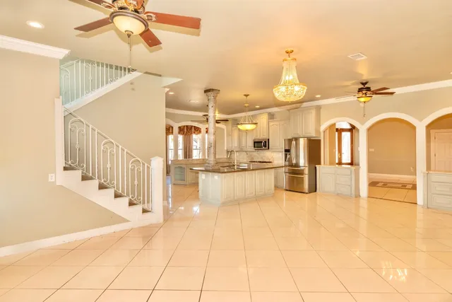 a view of a indoor basketball court