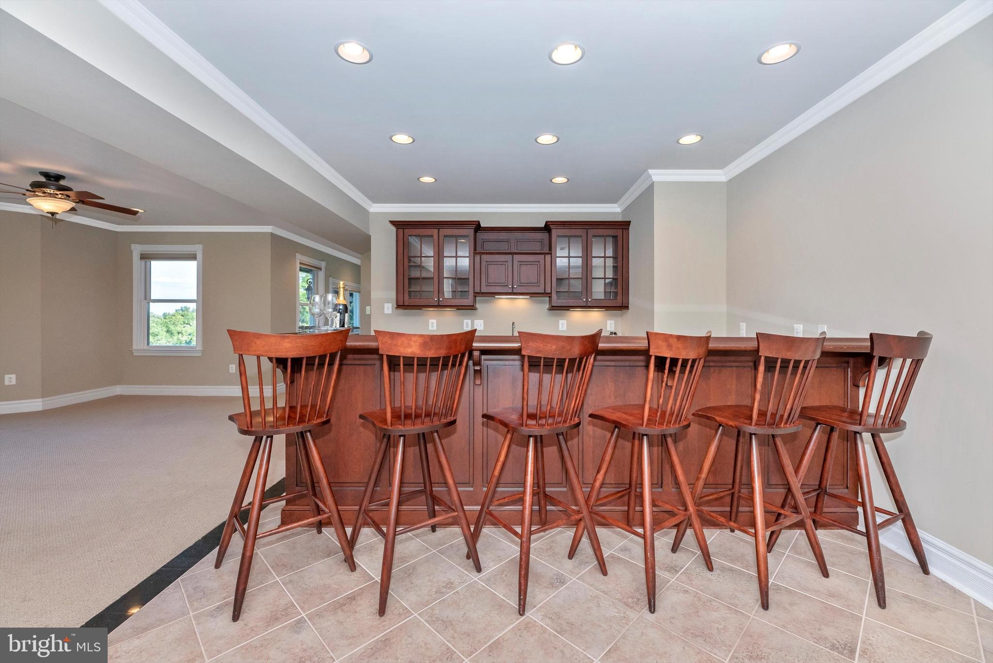 7525 Old Receiver Road Frederick, MD 21702 - Photo 37 of 63 Basement Built-In Bar that Seats 6