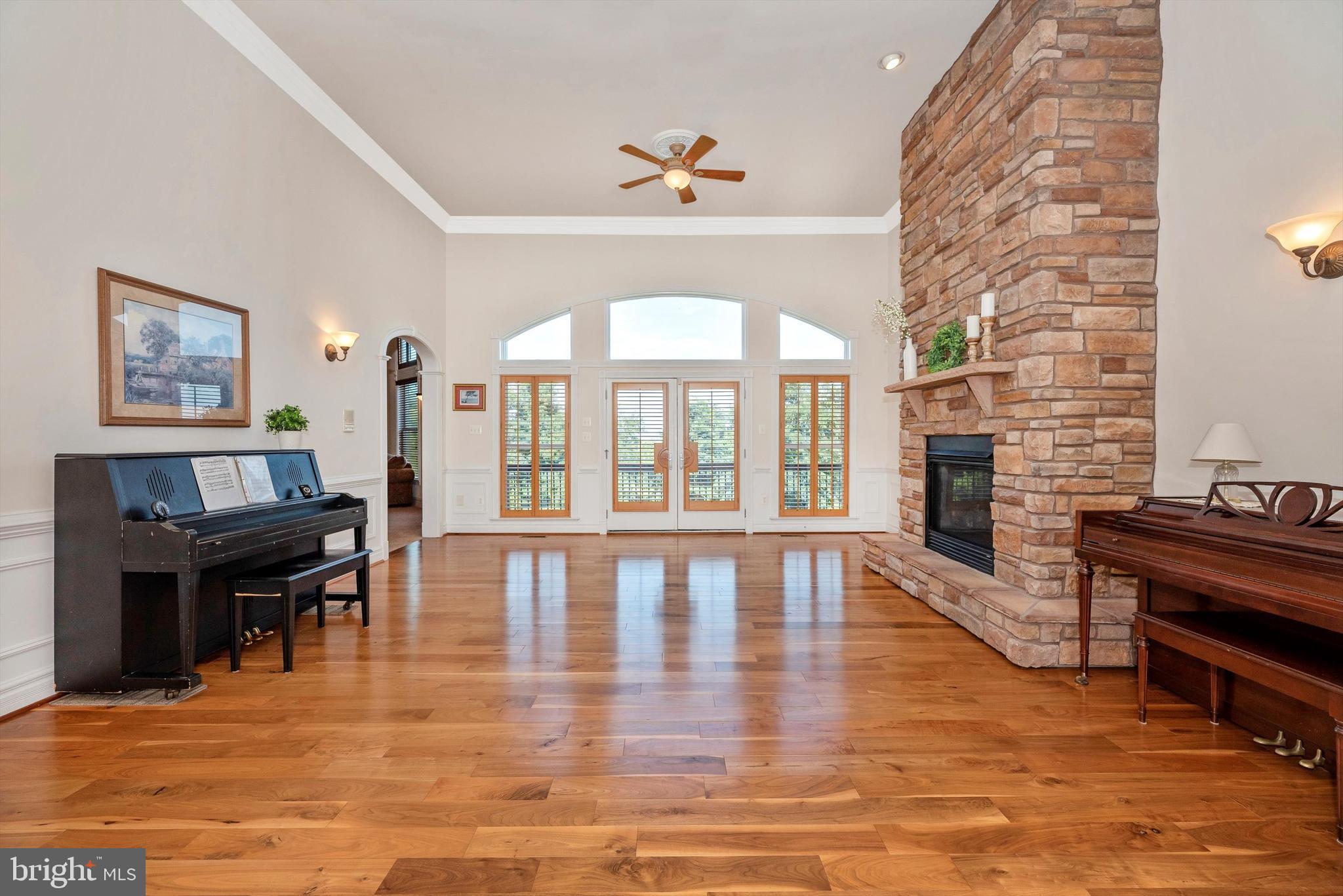 7525 Old Receiver Road Frederick, MD 21702 - Photo 6 of 63 Formal Living Room with Fireplace & French Doors