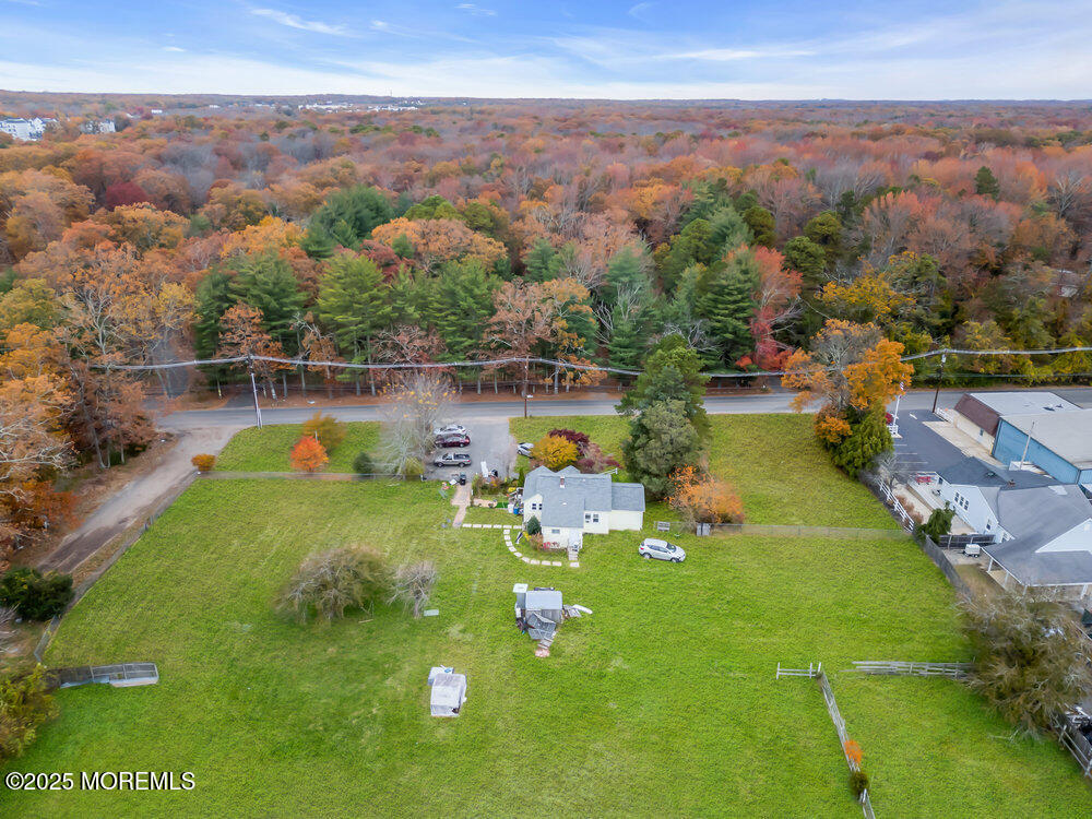 a view of a lake with a city