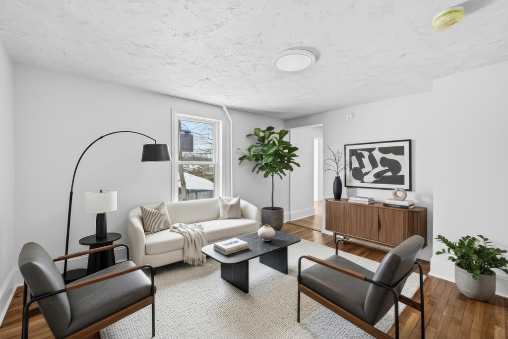 22 Douglas Avenue, Unit 1 Maynard, MA 01754 - Photo 18 of 19 a living room with furniture and a potted plant