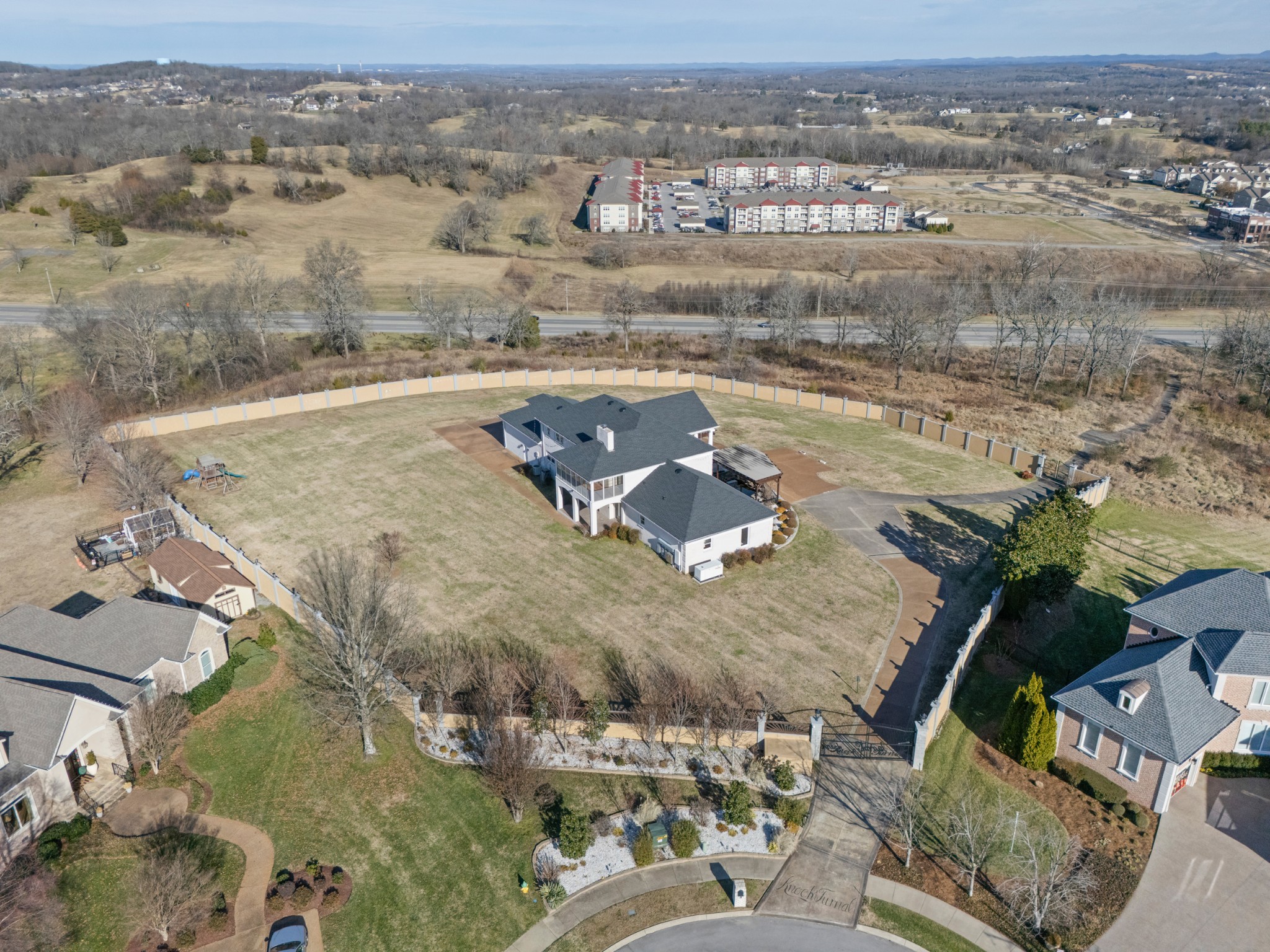 201 Vineyard Way Lebanon, TN 37087 - Photo 48 of 58 an aerial view of a house with a yard