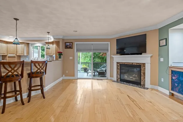 a view of a livingroom with furniture window and wooden floor