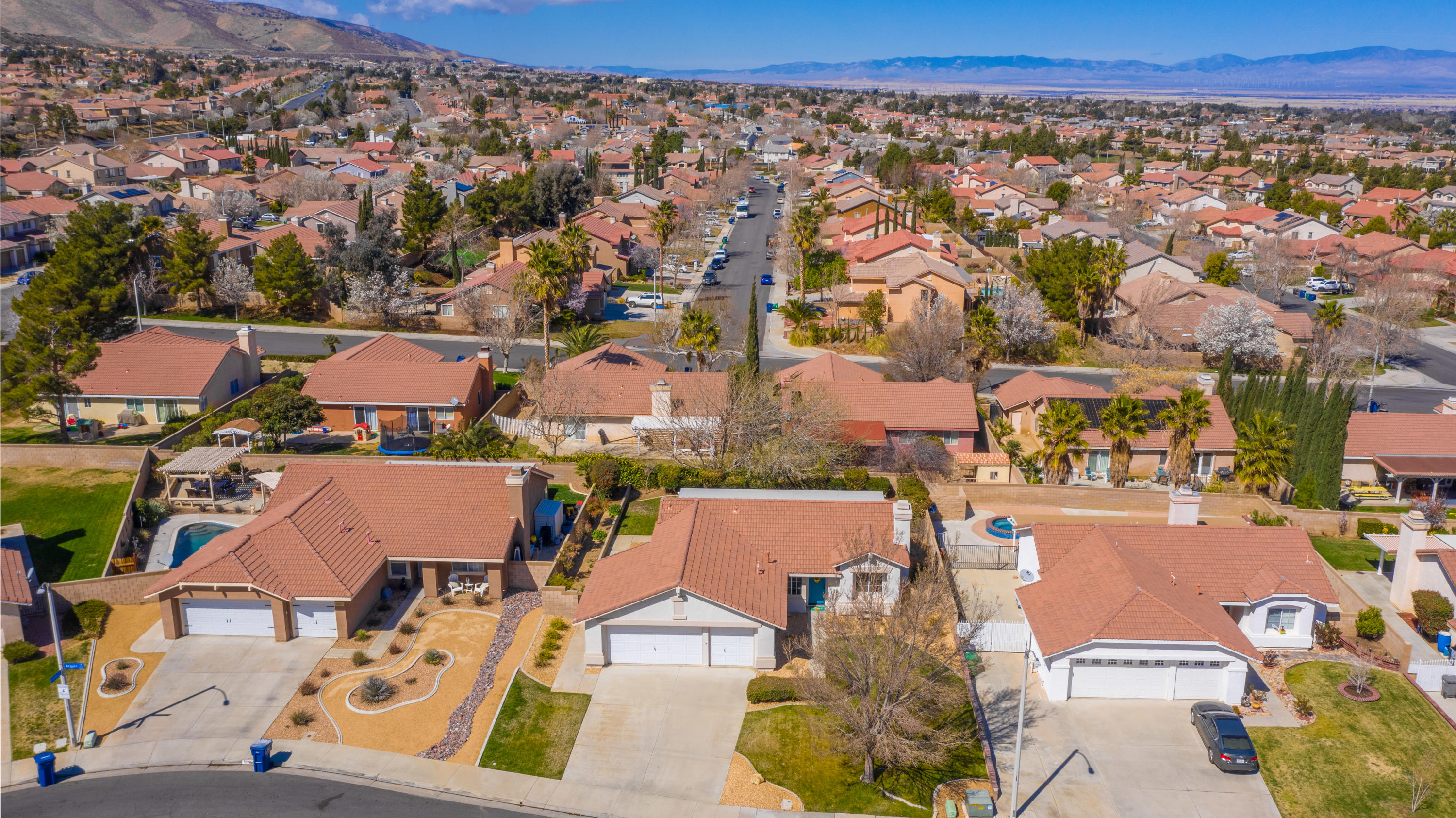 40325 Argyle Lane Palmdale, CA 93551 - Photo 24 of 24 an aerial view of a city with lots of residential buildings