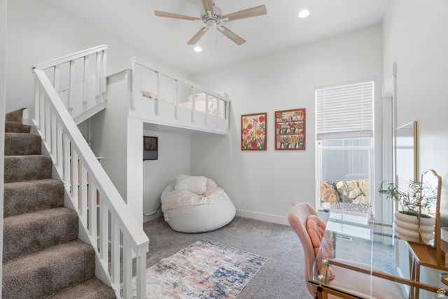 2013 South 100 West Perry, UT 84302 - Photo 20 of 49 Carpeted staircase with white railings