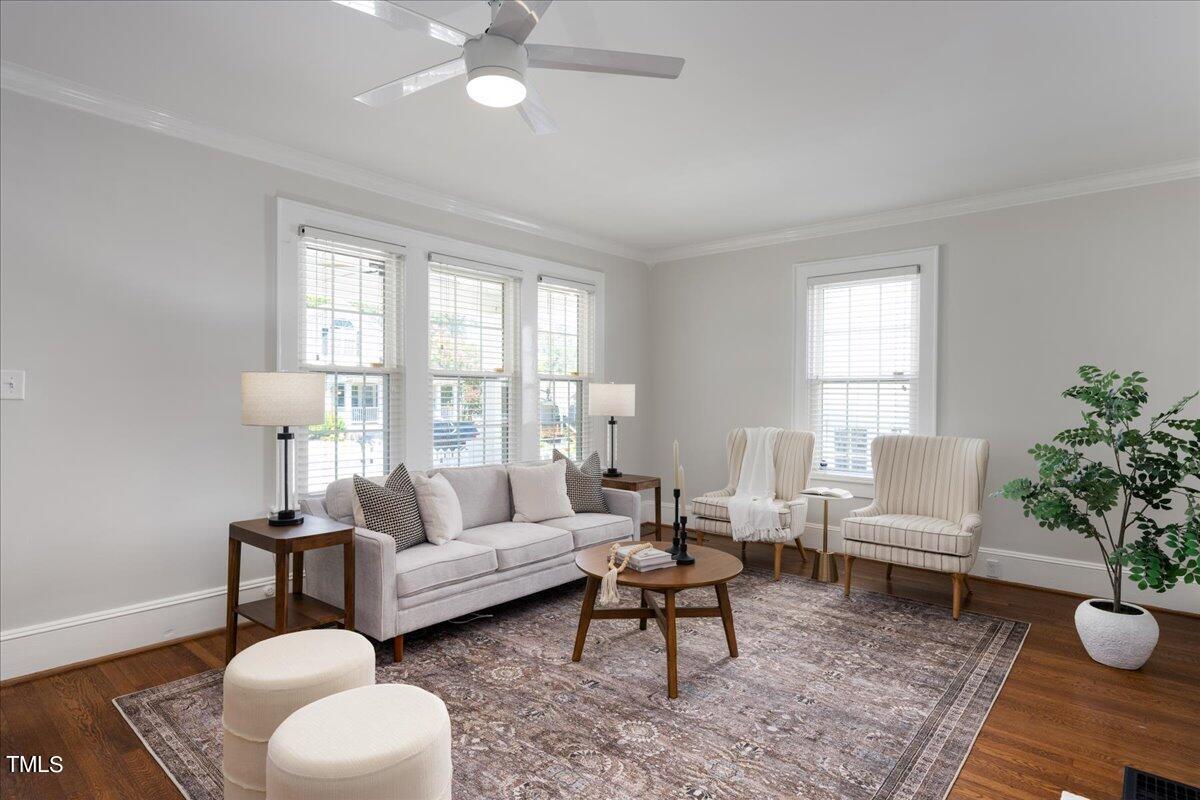 600 Harding Street Raleigh, NC 27604 - Photo 6 of 33 a living room with furniture and a large window