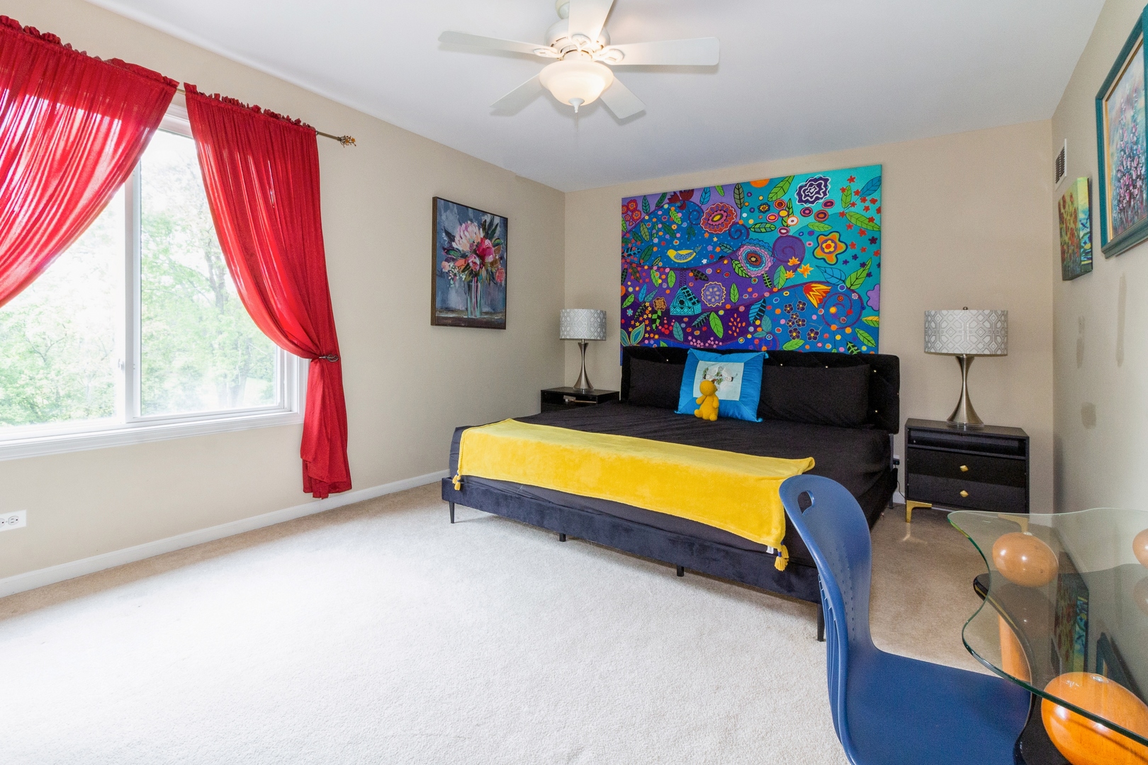 705 Queens Gate Circle Sugar Grove, IL 60554 - Photo 20 of 25 a bedroom with furniture and a flat screen tv