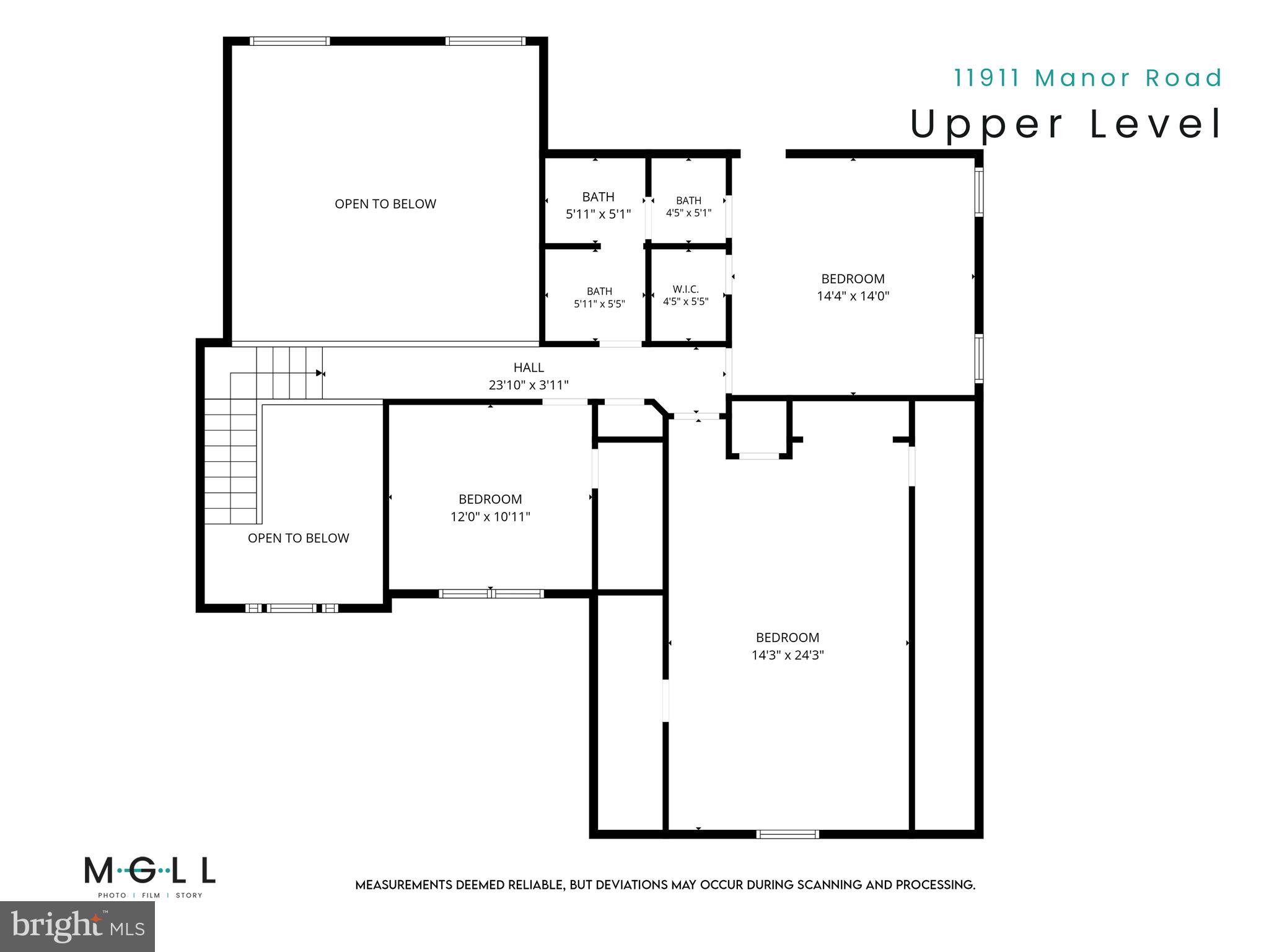 11911 Manor Road Glen Arm, MD 21057 - Photo 69 of 71 Upper Level Floorplan