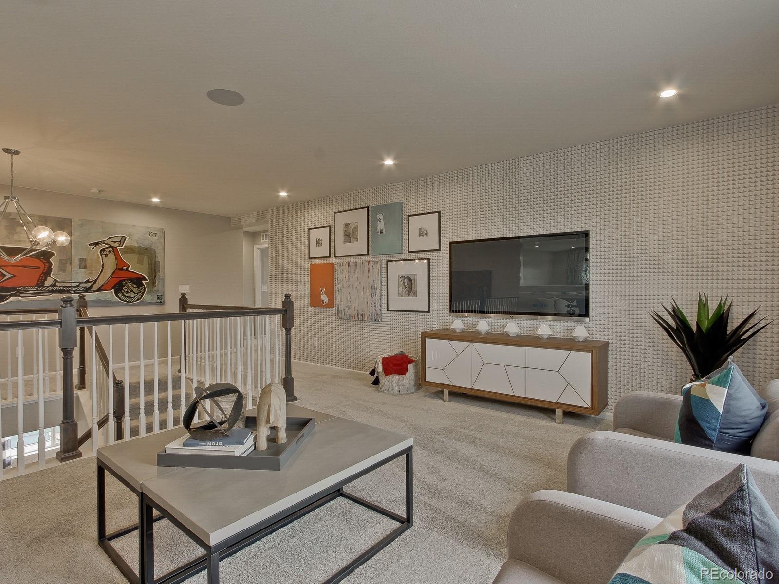 9196 Rifle Street Commerce City, CO 80022 - Photo 21 of 40 a living room with furniture and a flat screen tv