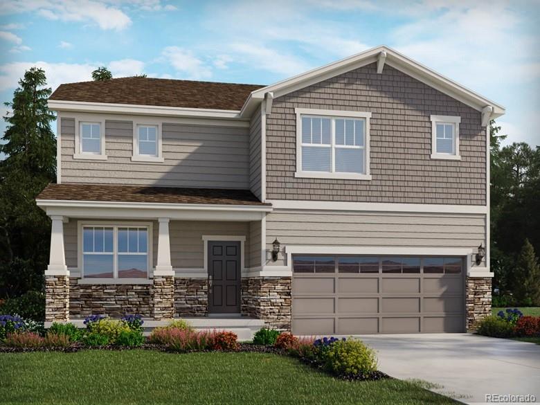 9196 Rifle Street Commerce City, CO 80022 - Photo 37 of 40 a front view of a house with a garden