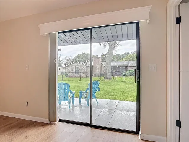 a view of an outdoor space with a big yard