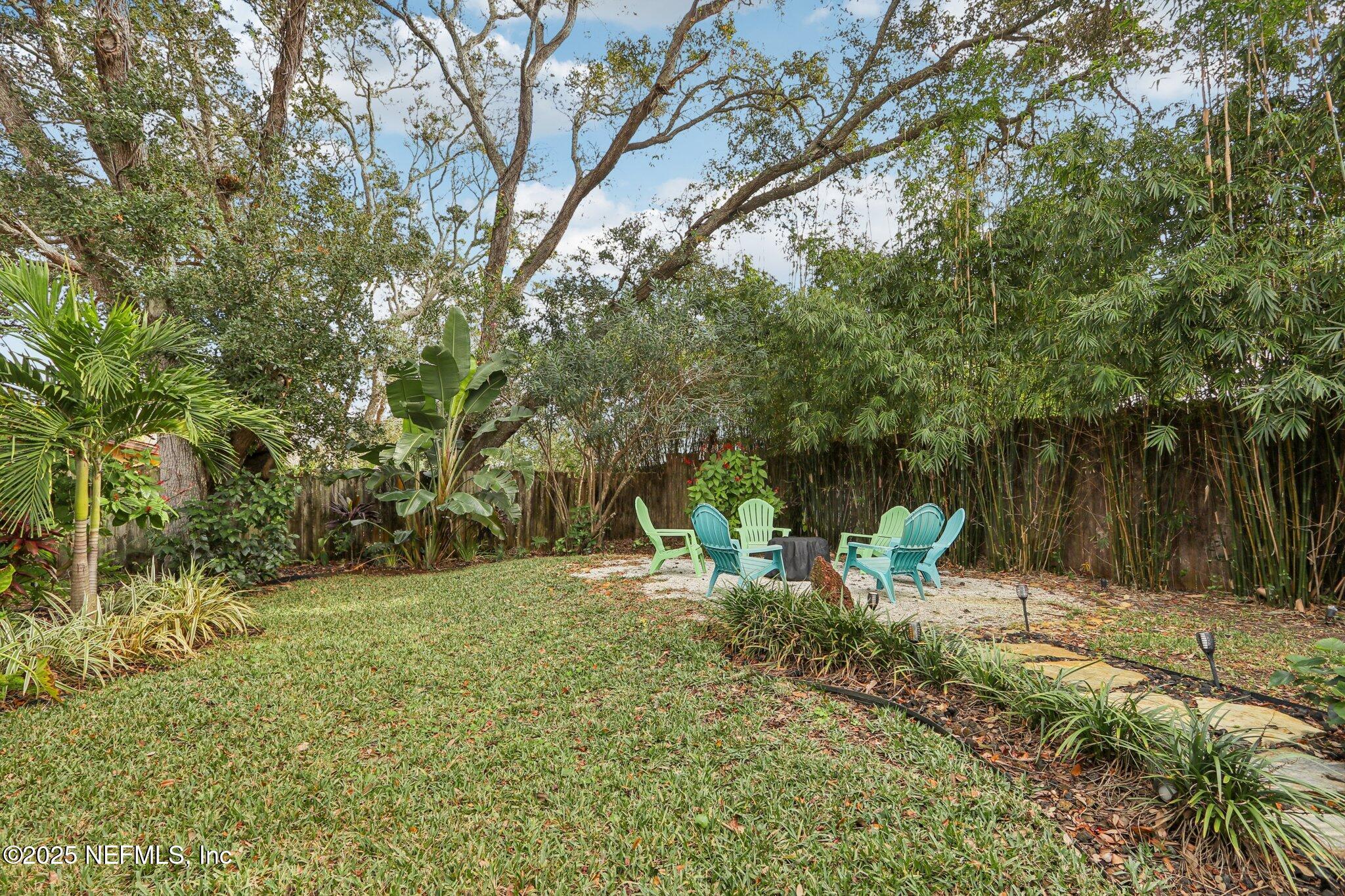 409 Seventeenth Street St. Augustine, FL 32084 - Photo 37 of 42 a backyard of a house with lots of green space