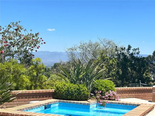 a view of a yard with plants