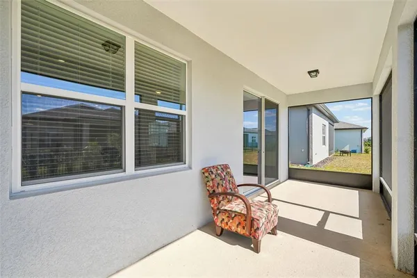 a outdoor living space with furniture