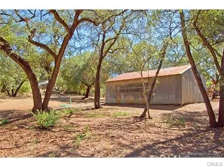 a backyard of a house with lots of trees