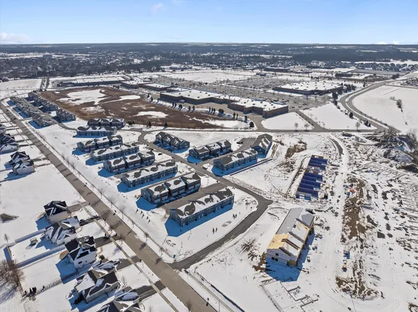 an aerial view of a city