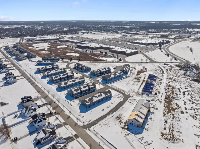 an aerial view of a city