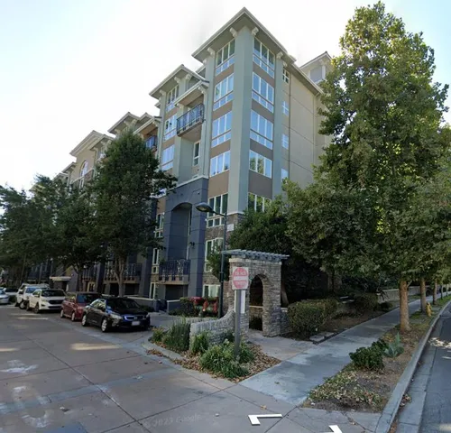 a car parked in front of a building