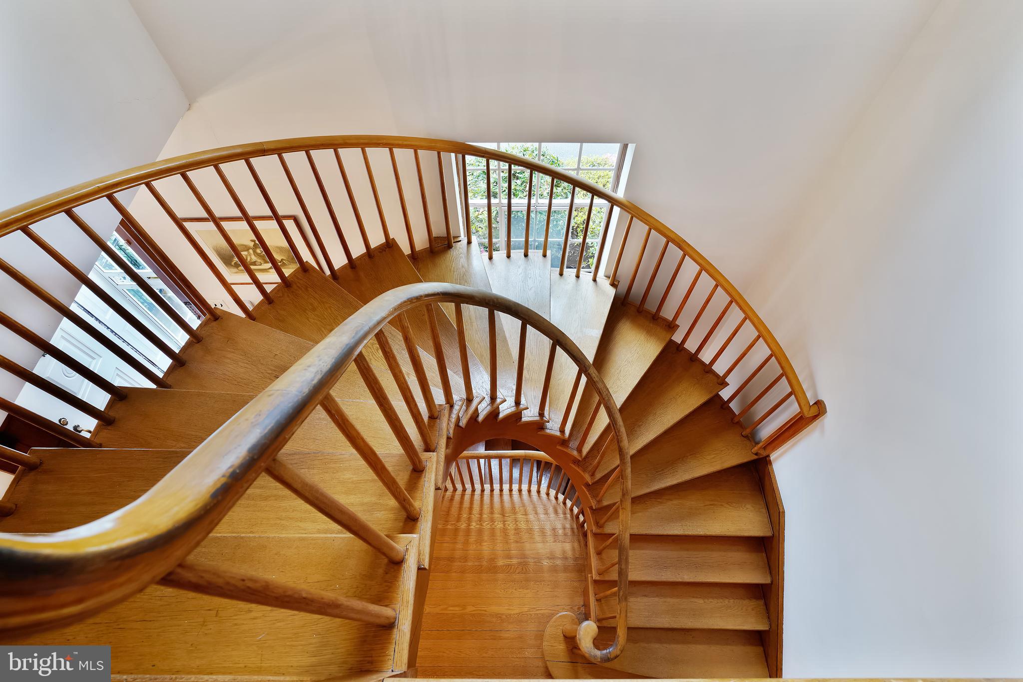 9101 Crosby Road Silver Spring, MD 20910 - Photo 59 of 89 Oak Spiraling Staircase