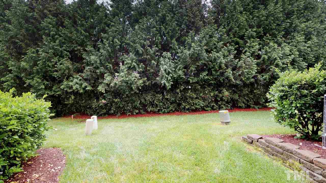 5706 Cameo Glass Way Raleigh, NC 27612 - Photo 20 of 21 Nicely landscaped yard offers privacy with the large evergreen trees!
