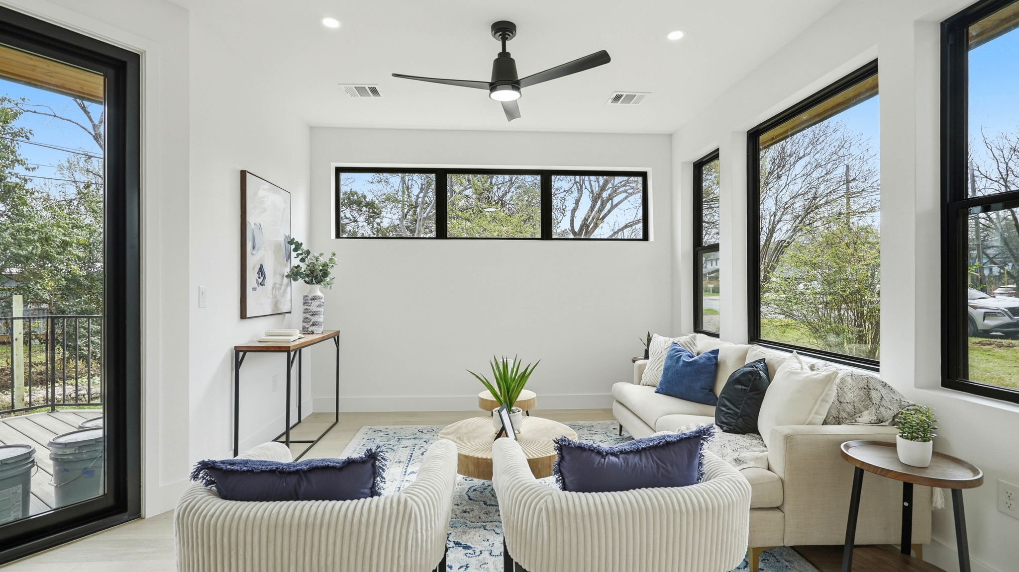 300 Lightsey Road, Unit 2 Austin, TX 78704 - Photo 9 of 28 Sitting room with recessed lighting, healthy amount of natural light, and a ceiling fan