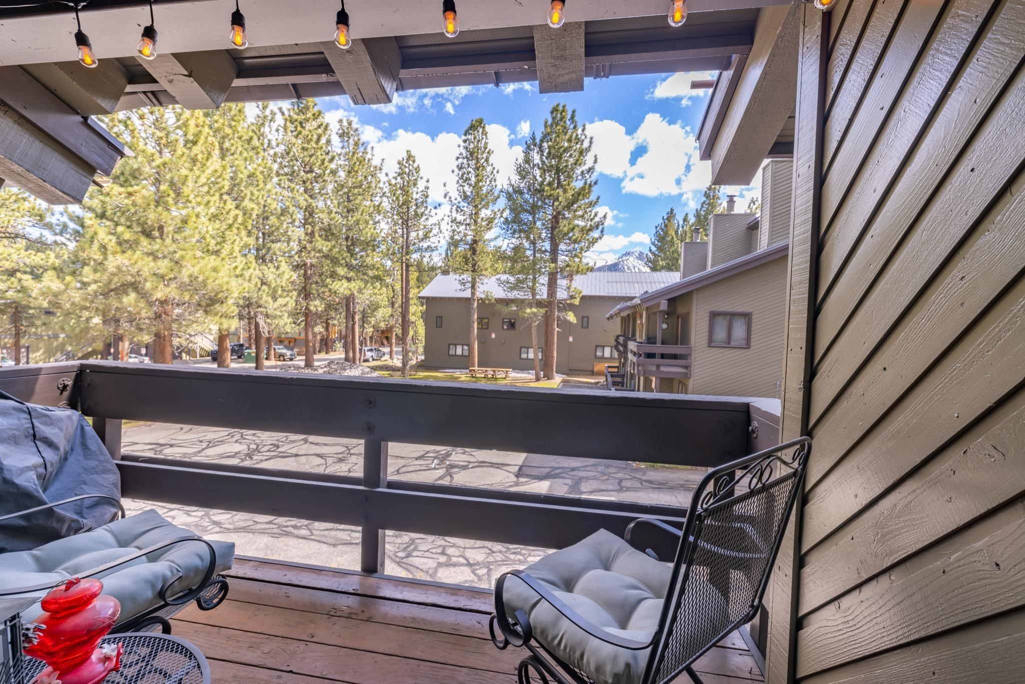 484 Manzanita Road, Unit 16 Mammoth Lakes, CA 93546 - Photo 2 of 34 a view of balcony with furniture