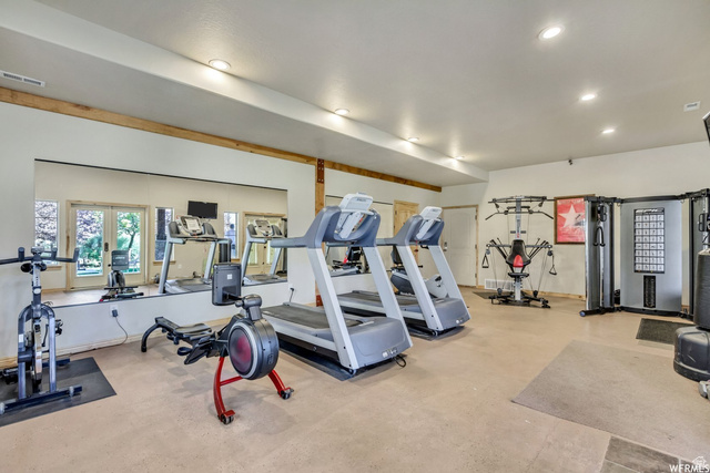 5168 Fairview Loop, Unit C604 Eden, UT 84310 - Photo 50 of 53 Gym featuring recessed lighting