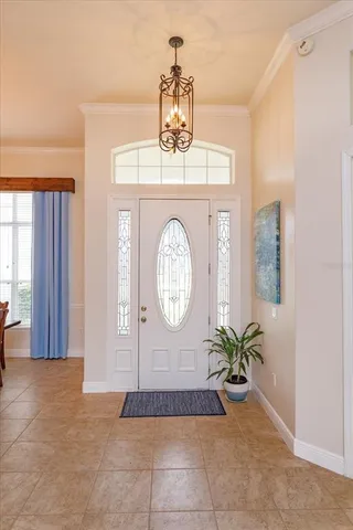 a view of a hallway with entryway