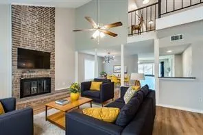 a living room with furniture or fireplace and a flat screen tv