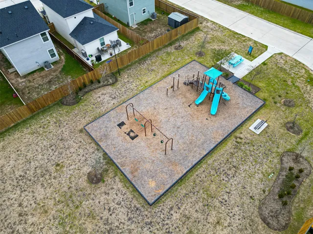 an aerial view of multiple house