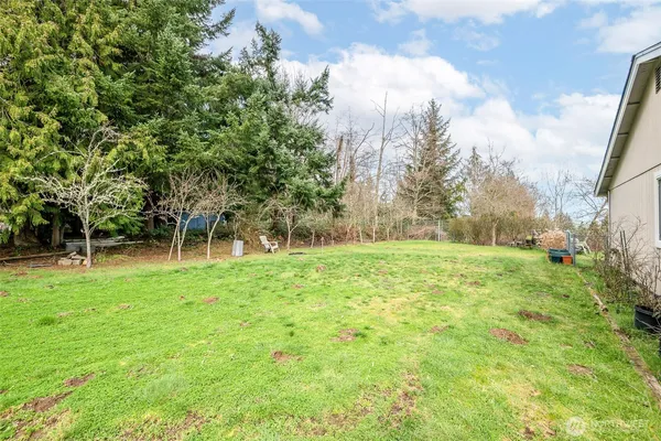 a view of backyard with green space