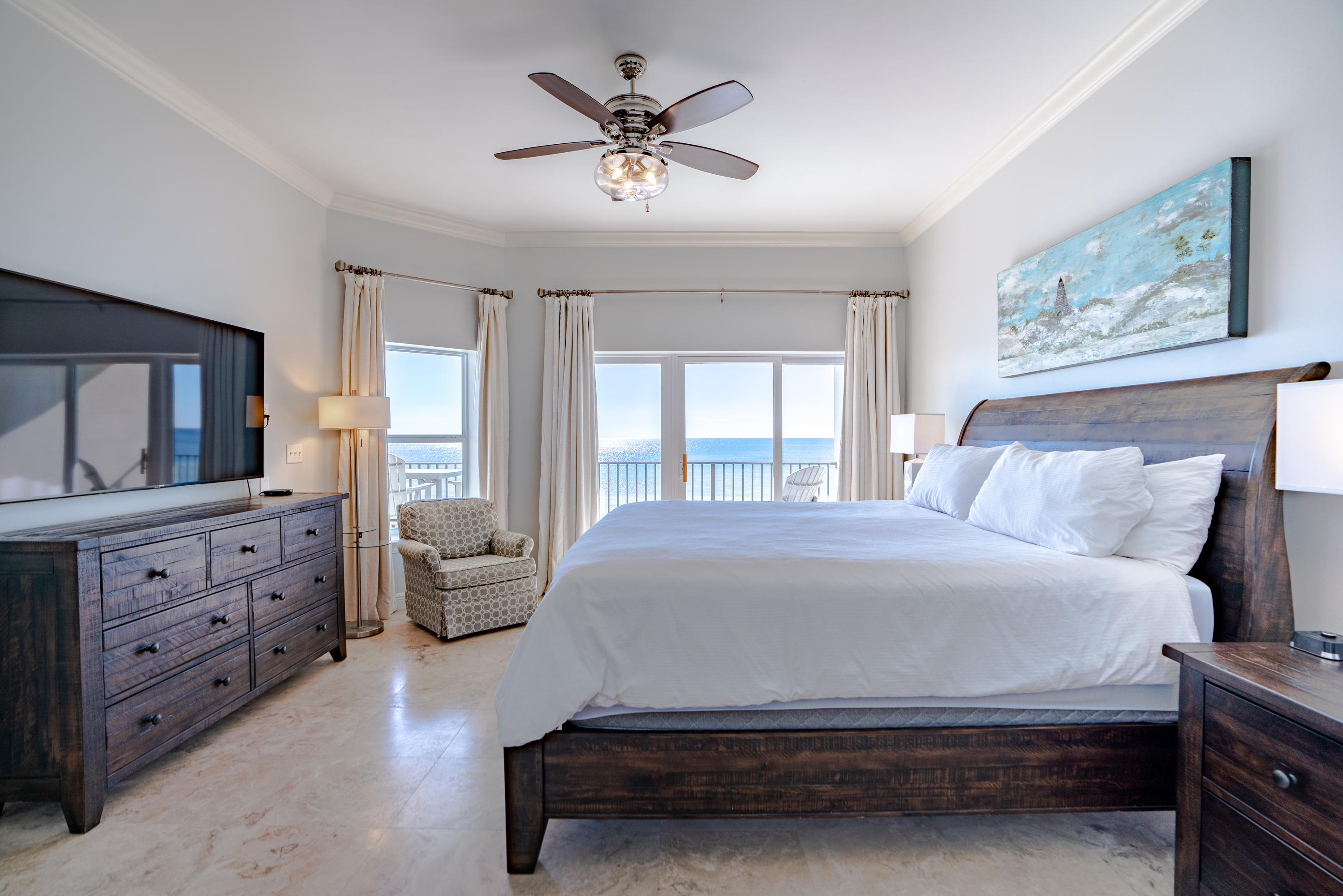 3880 East County Highway 30A, Unit 402 Santa Rosa Beach, FL 32459 - Photo 3 of 62 a bedroom with a large bed and a window