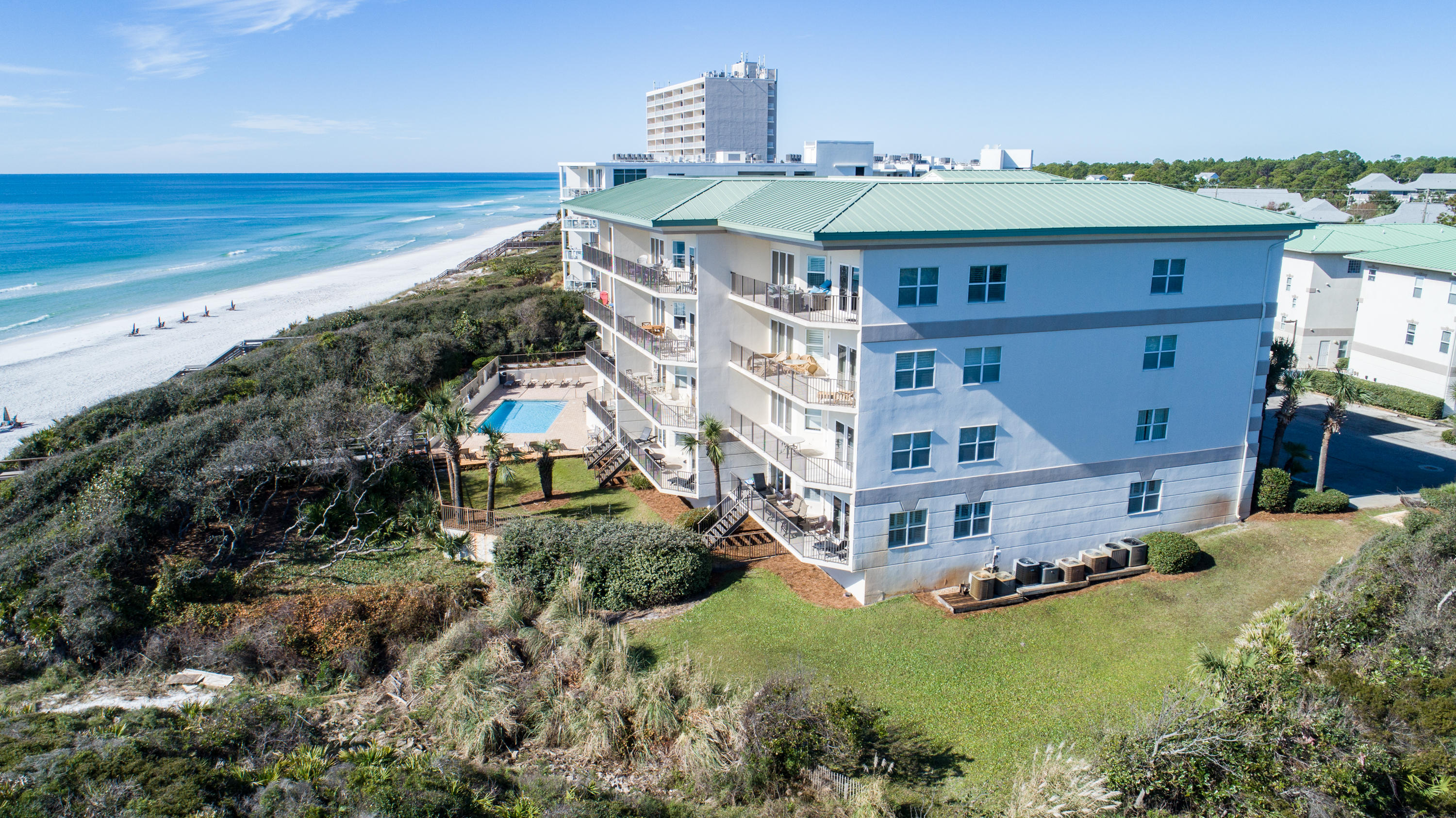 3880 East County Highway 30A, Unit 402 Santa Rosa Beach, FL 32459 - Photo 55 of 62 a aerial view of a house with a ocean view