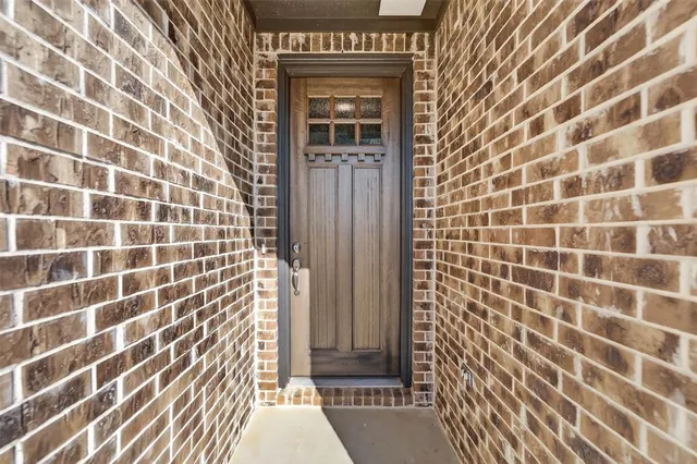 a view of a brick wall