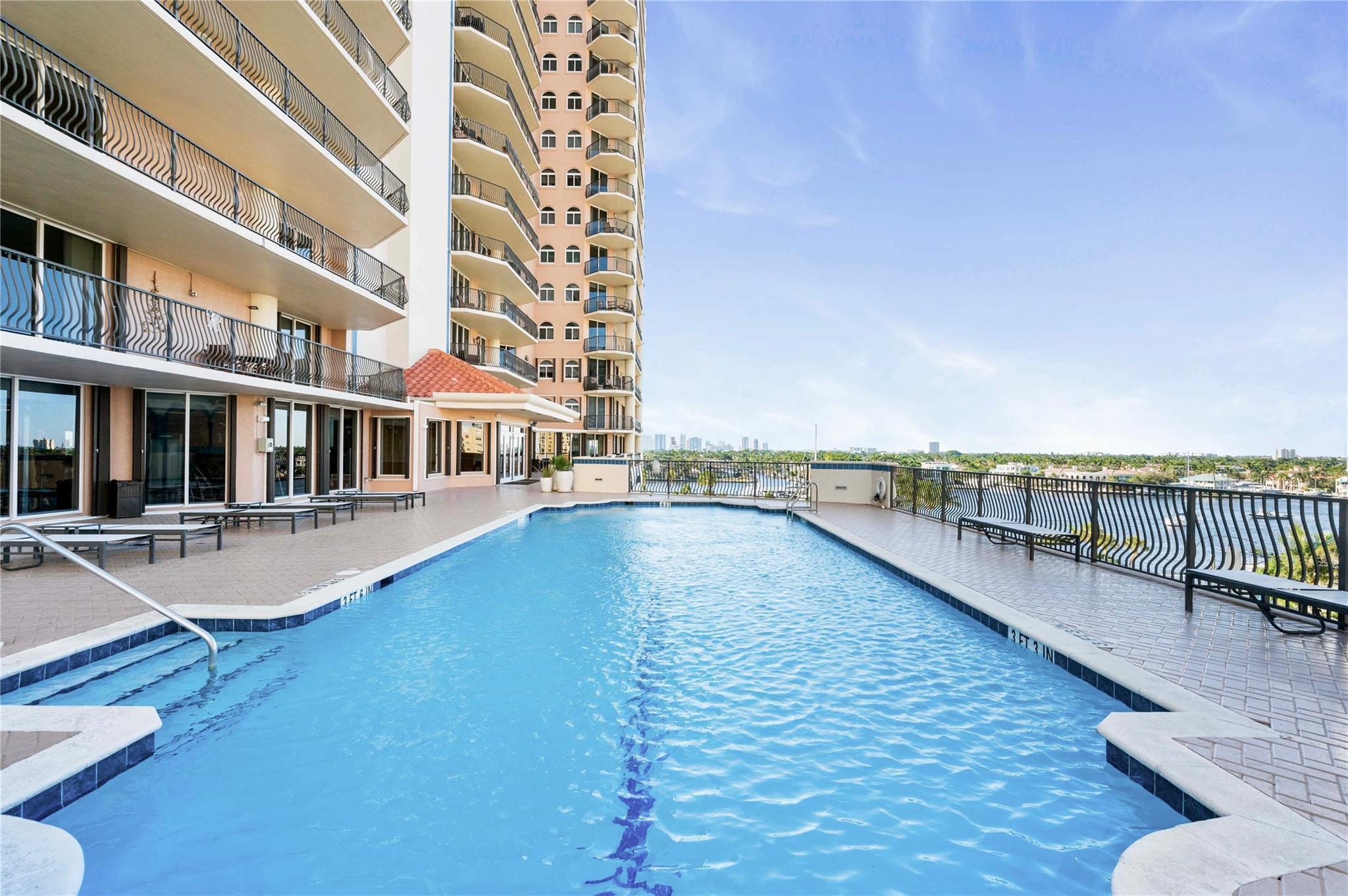 100 South Birch Road, Unit 2504 Fort Lauderdale, FL 33316 - Photo 35 of 42 a view of swimming pool with outdoor seating