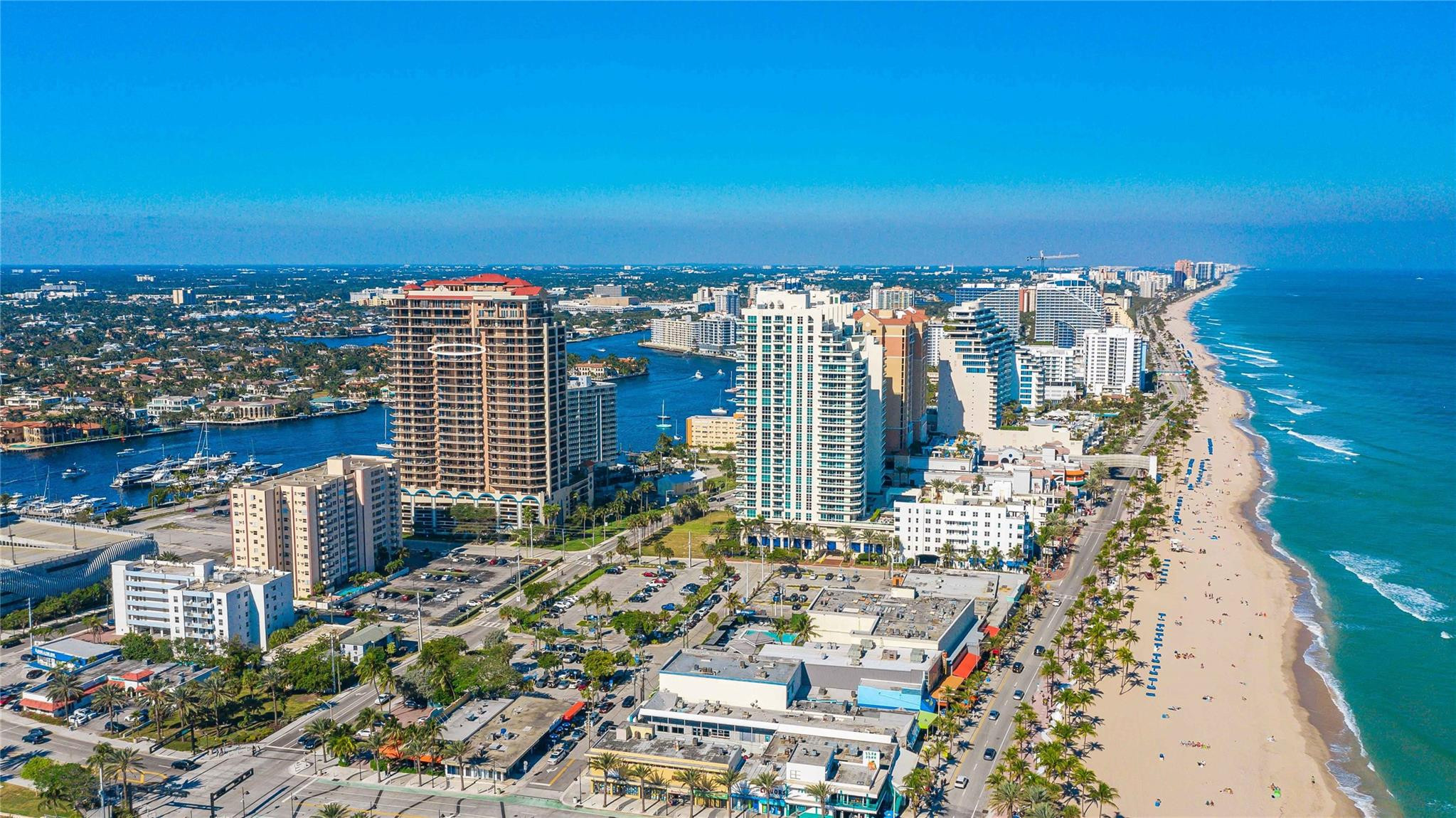 100 South Birch Road, Unit 2504 Fort Lauderdale, FL 33316 - Photo 37 of 42 a view of a city with tall buildings