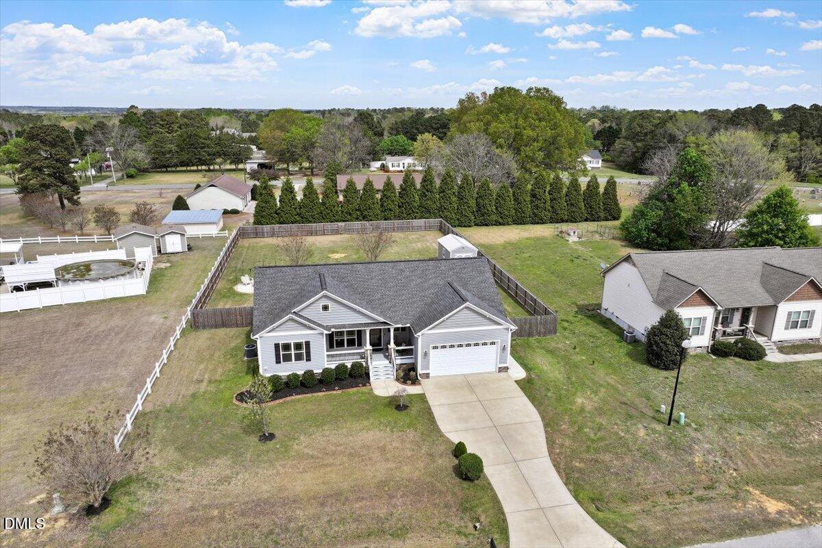 35 Fox Run Court Benson, NC 27504 - Photo 36 of 54 an aerial view of a house with a garden