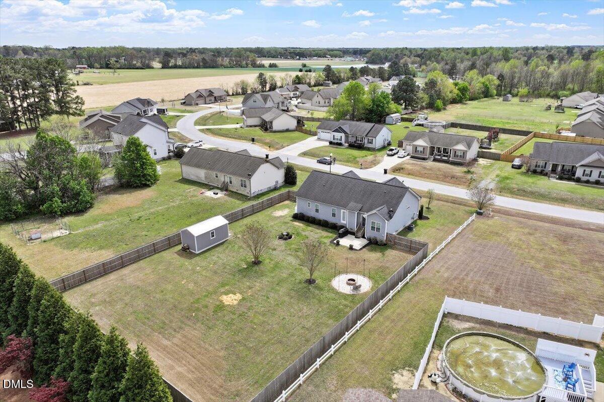 35 Fox Run Court Benson, NC 27504 - Photo 48 of 54 an aerial view of a house with garden space and outdoor space